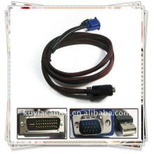 (30 + 5) Pin DVI Male à 15Pin VGA Male + USB Adapter